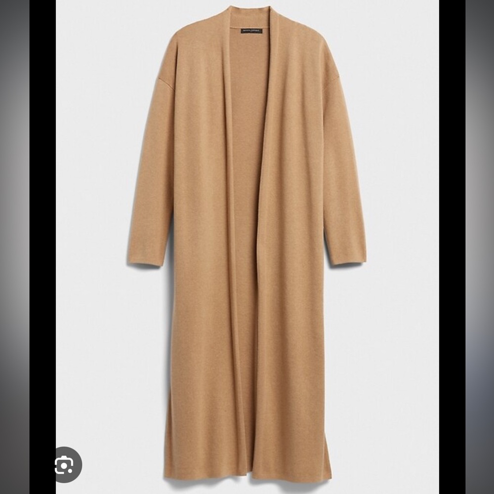 Banana Republic Camel OPEN-FRONT DUSTER CARDIGAN | S Petite